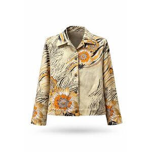Impulse California Floral Abstract Jacket Blazer Medium Vintage Y2K